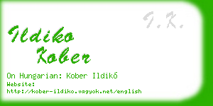 ildiko kober business card