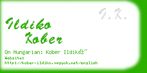 ildiko kober business card